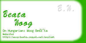 beata woog business card